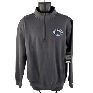 New Mens Colosseum Penn State 1/4 Zip Pullover Sweatshirt Sz L NWT Gray